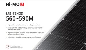  Longi Hi-MO 7 560W-615 Watt (Bifacial Panels)